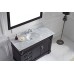 Victoria 48" Single Bathroom Vanity in Espresso with Marble Top and Round Sink with Polished Chrome Faucet and Mirror - B07D3YKR8K
